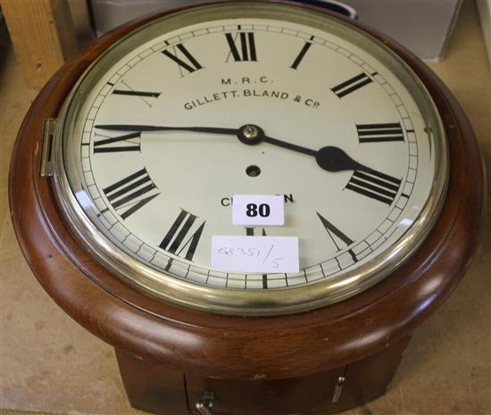 Gillet Bland Victorian wall clock